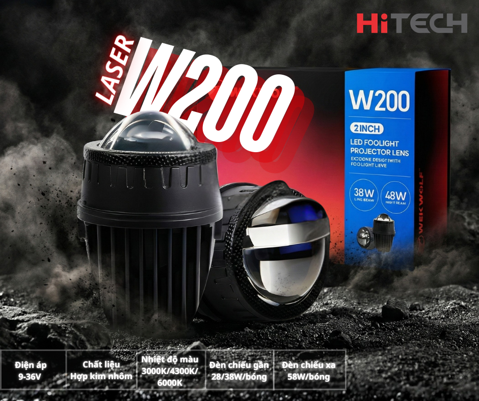 Bi gầm ô tô wekwolf W200 laser