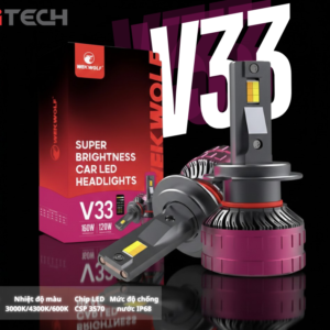 Đèn led tăng sáng ô tô wekwolf v33s 3 màu là dòng sản phẩm nâng cấp ánh sáng hiện đại dành cho ô tô, nổi bật với khả năng thay đổi màu ánh sáng linh hoạt thông qua ứng dụng trên điện thoại