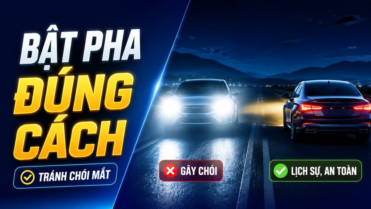 văn hóa bật đèn pha ô tô
