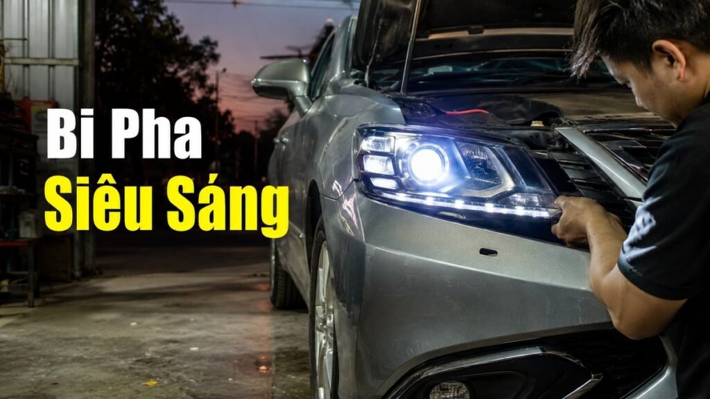 độ đèn pha ô tô siêu sáng