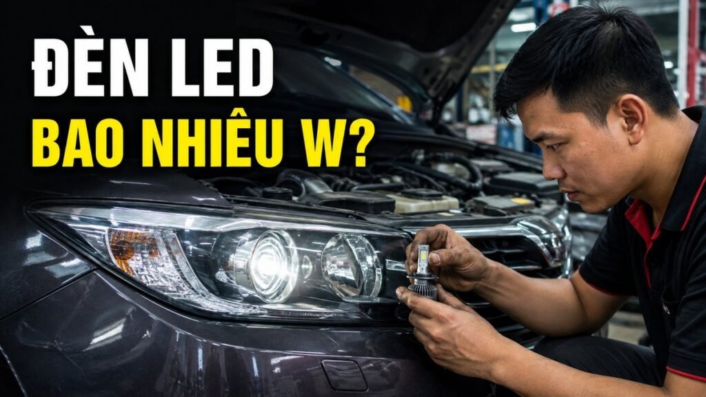 công suất đèn led ô tô bao nhiêu w